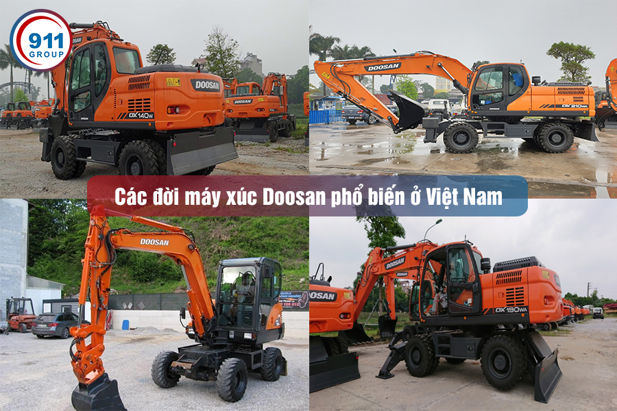 Các đời máy xúc Doosan phổ biến ở Việt Nam