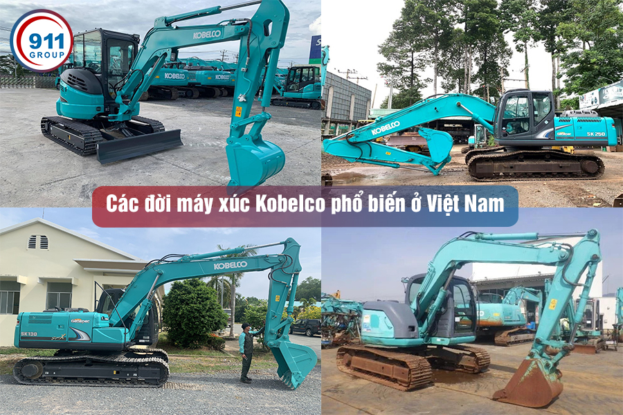 Các đời máy xúc Kobelco phổ biến ở Việt Nam