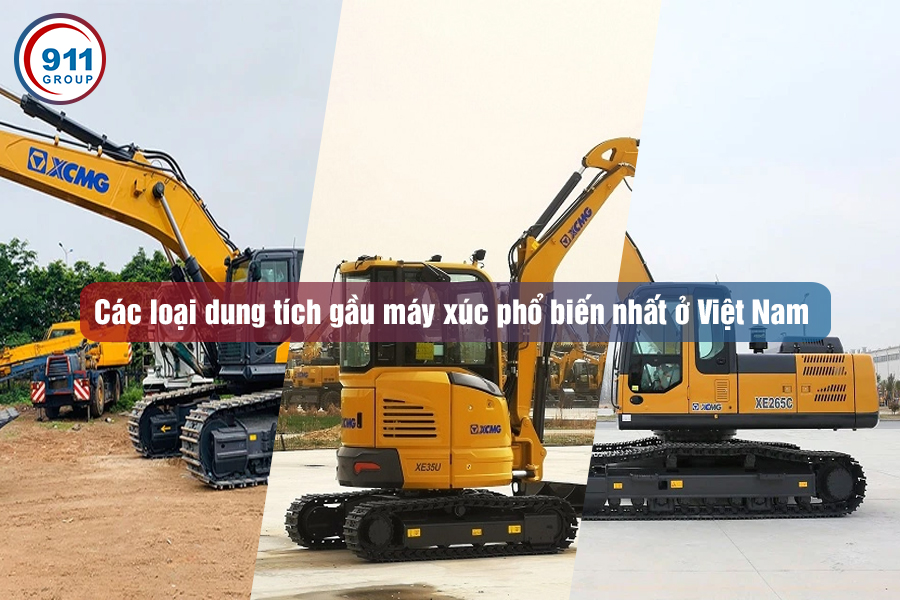 Các loại dung tích gầu máy xúc phổ biến nhất ở Việt Nam