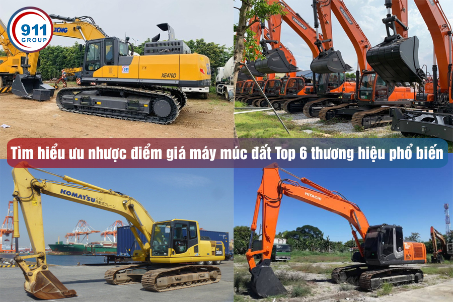 Tìm hiểu ưu nhược điểm giá máy múc đất Top 6 thương hiệu phổ biến