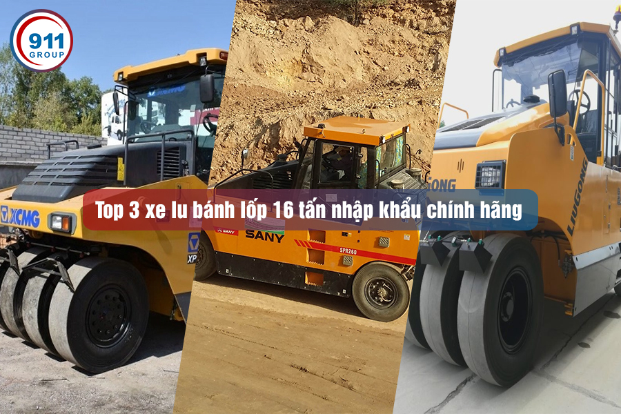 Top 3 xe lu bánh lốp 16 tấn nhập khẩu chính hãng