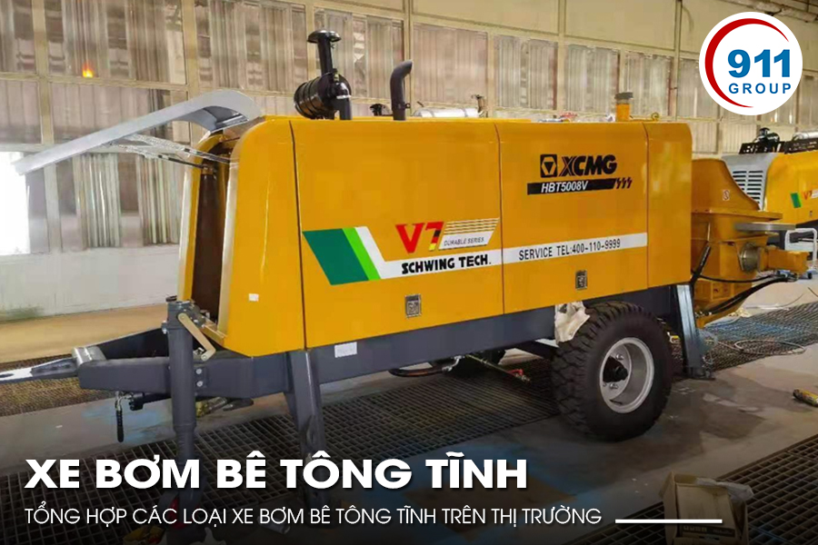 Tổng hợp các loại xe bơm bê tông tĩnh trên thị trường
