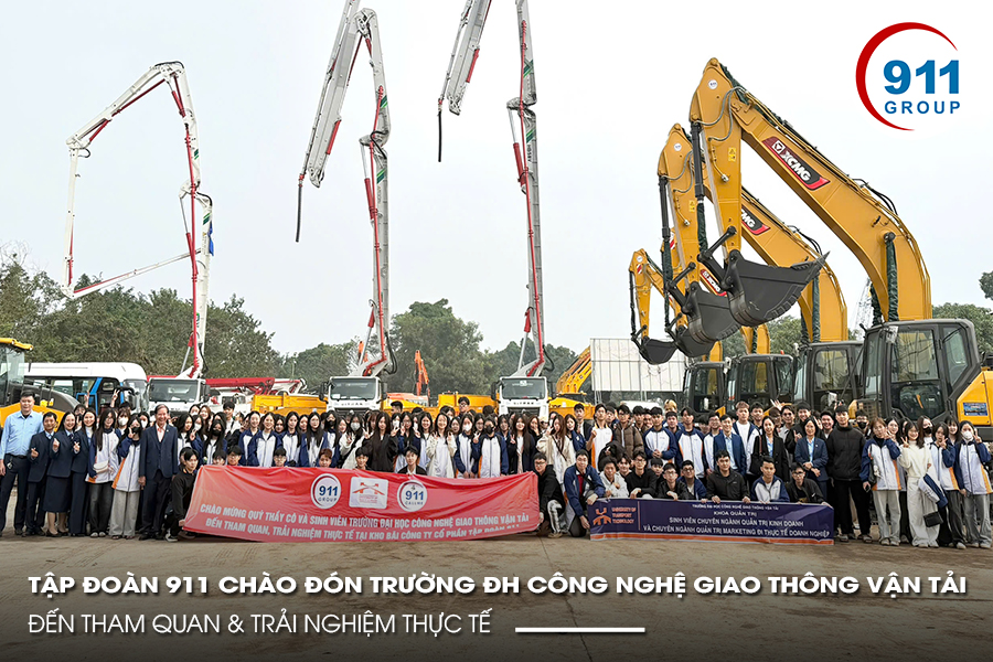 Tập Đoàn 911 Chào Đón Trường ĐH Công Nghệ Giao Thông Vận Tải Đến Tham Quan & Trải Nghiệm Thực Tế