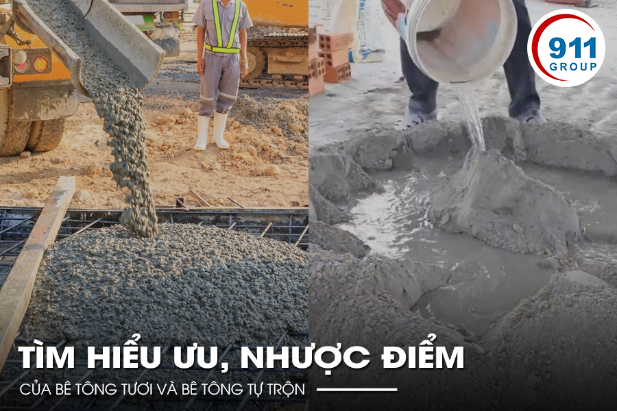 Tìm hiểu ưu, nhược điểm của bê tông tươi và bê tông tự trộn