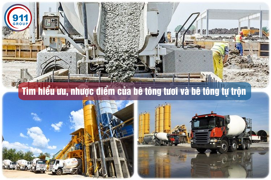 Tìm hiểu ưu, nhược điểm của bê tông tươi và bê tông tự trộn