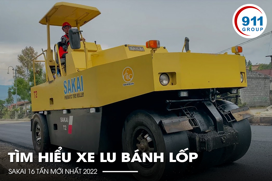 Tìm hiểu xe lu bánh lốp Sakai 16 tấn mới nhất 2022