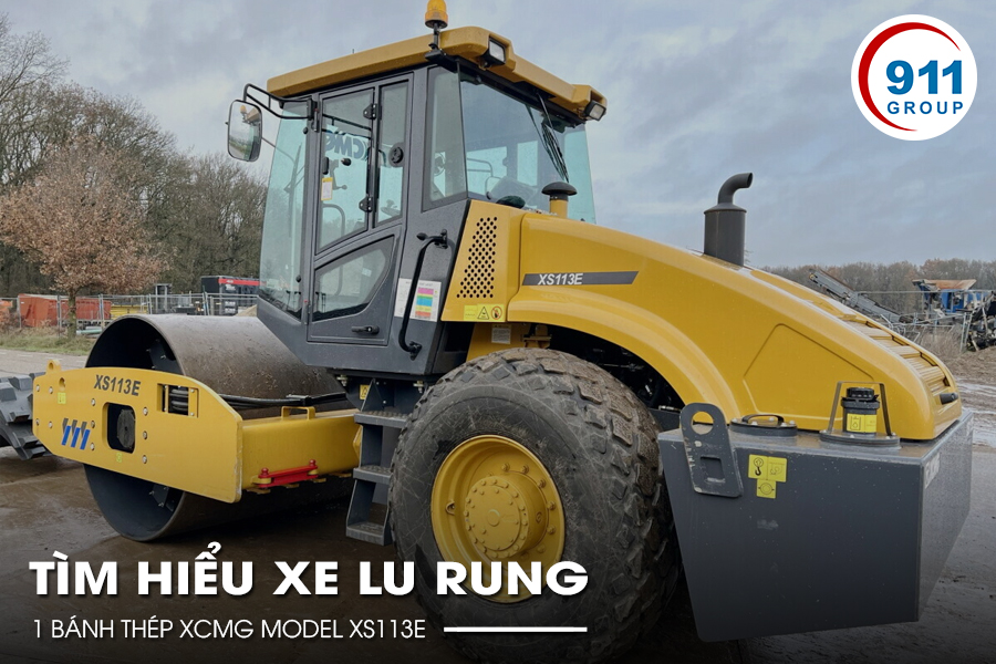 Tìm hiểu xe lu rung 1 bánh thép XCMG Model: XS113E