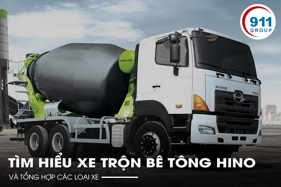 Tìm hiểu xe trộn bê tông hino và tổng hợp các loại xe
