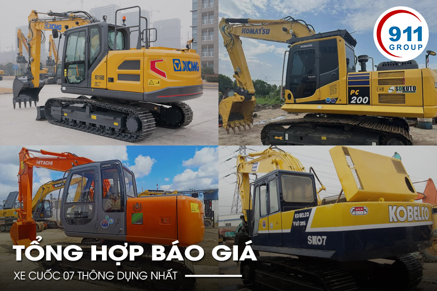 Tổng hợp báo giá xe cuốc 07 thông dụng nhất