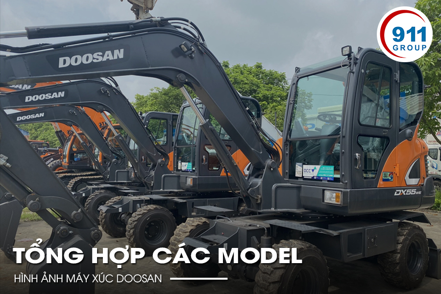 Tổng hợp các model hình ảnh máy xúc Doosan