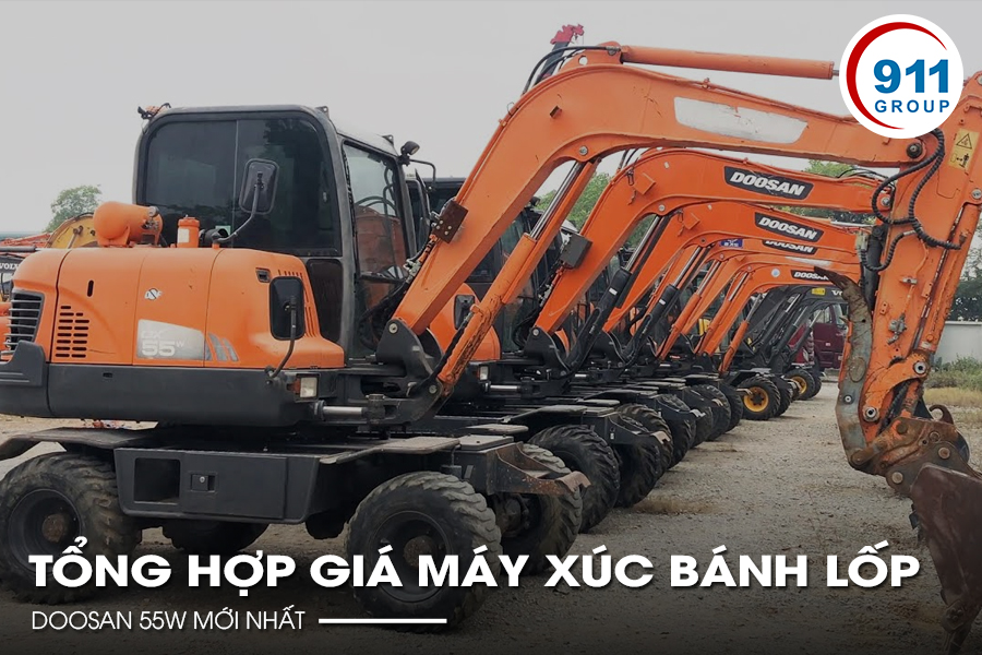 Tổng hợp giá máy xúc bánh lốp doosan 55w mới nhất