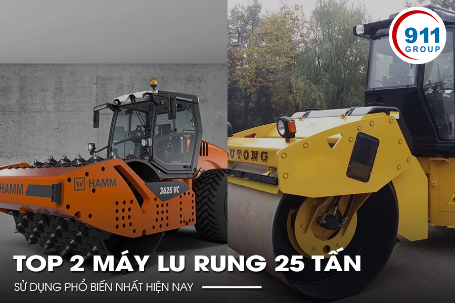Top 2 máy lu rung 25 tấn sử dụng phổ biến nhất hiện nay