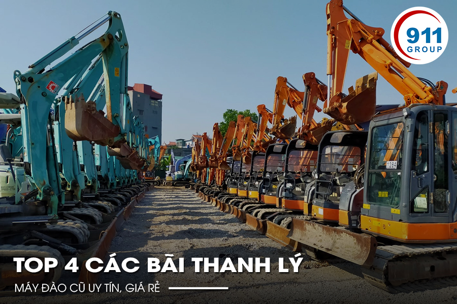 Top 4 các bãi thanh lý máy đào cũ uy tín, giá rẻ