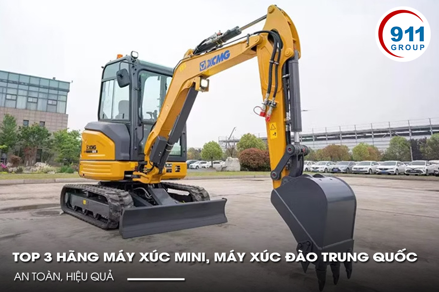 Top 3 hãng máy xúc mini, máy xúc đào Trung Quốc