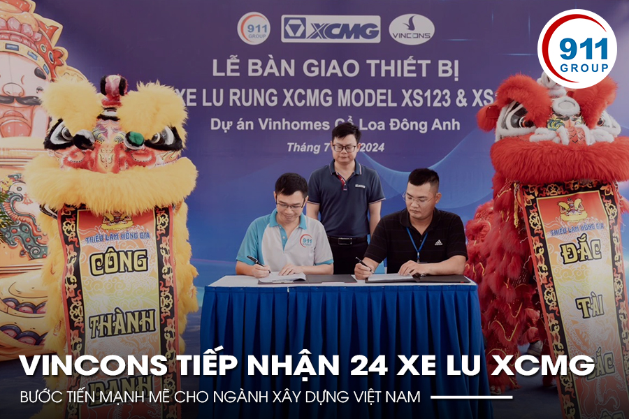 Vincons tiếp nhận 24 xe lu XCMG - Bước tiến mạnh mẽ cho ngành xây dựng Việt Nam