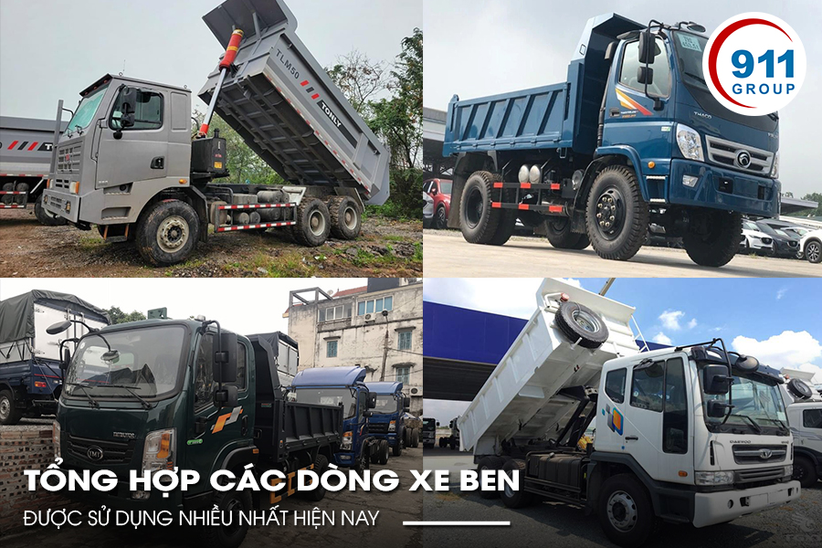 Tổng Hợp Các Dòng Xe Ben Được Sử Dụng Nhiều Nhất Hiện Nay