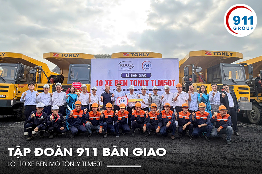 Tập Đoàn 911 Bàn Giao Lô  10 Xe Ben Mỏ Tonly TLM50T