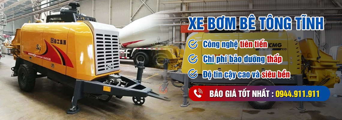 Xe bơm bê tông tĩnh