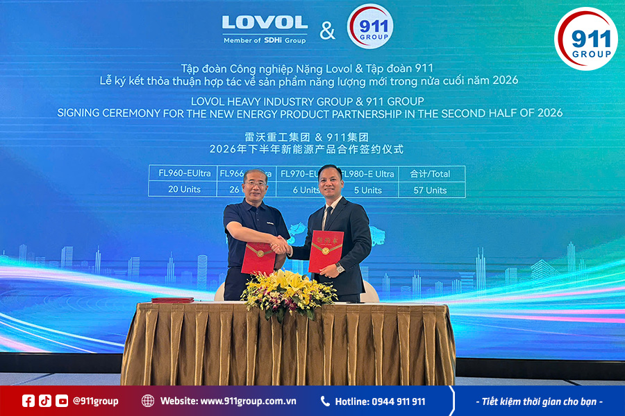 Đại diện Tập Đoàn 911 và Tập Đoàn Lovol ký kết biên bản hợp tác tại hội nghị