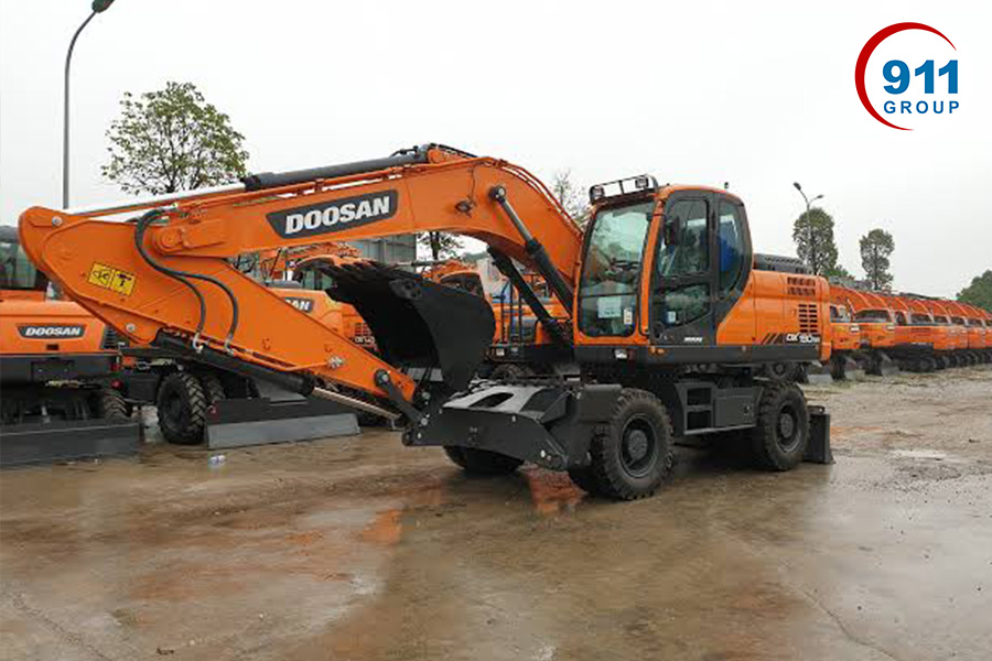 Máy xúc đào bánh lốp DX190WA