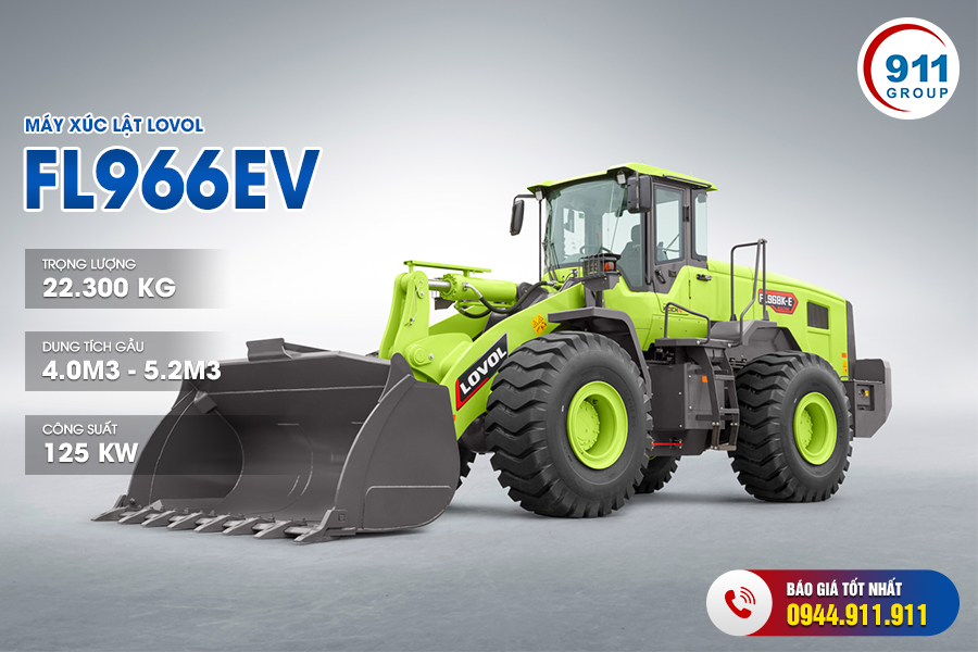 Máy xúc lật Lovol gầu 4.0m3 - 5.2m3