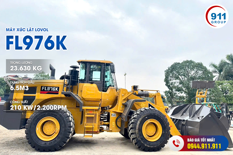 Máy Xúc Lật Lovol gầu 6.5m3