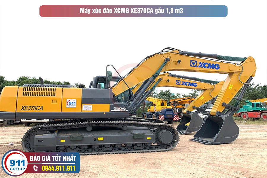 Máy xúc đào XCMG XE370CA gầu 1,8 m3