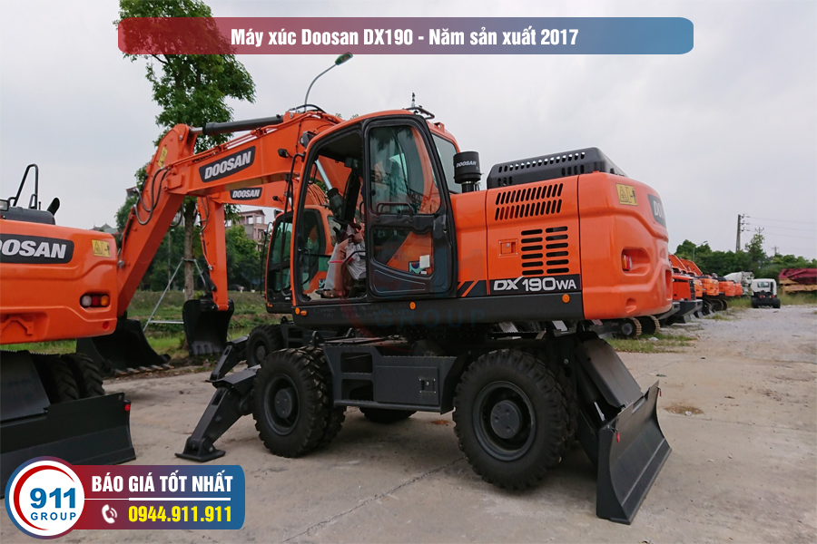 Máy xúc Doosan DX190 - Đời 2017