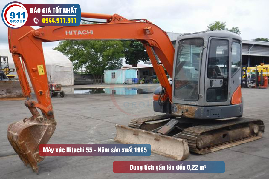 Máy xúc Hitachi 55 - Năm sản xuất 1995