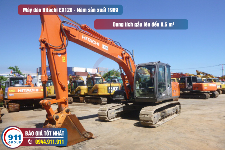 Máy xúc Hitachi 120 - Năm sản xuất 1989