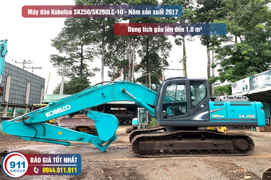 Máy xúc đào Kobelco SK250,SK260LC- 10 - Năm sản xuất: 2017