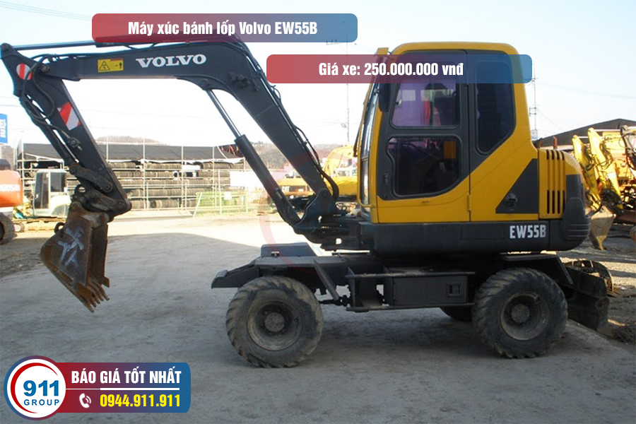 Máy xúc bánh lốp Volvo EW55B