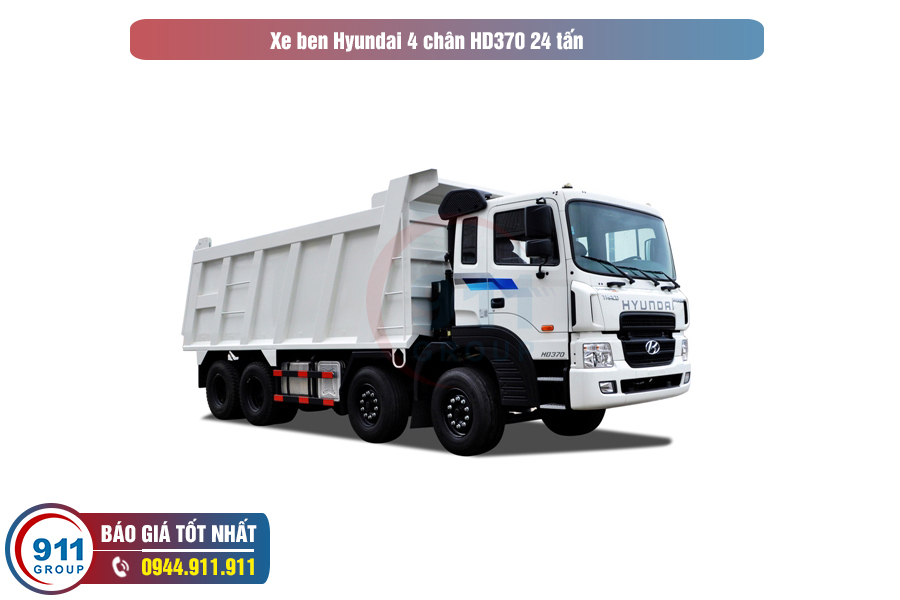 Xe ben Hyundai 4 chân HD370 24 tấn