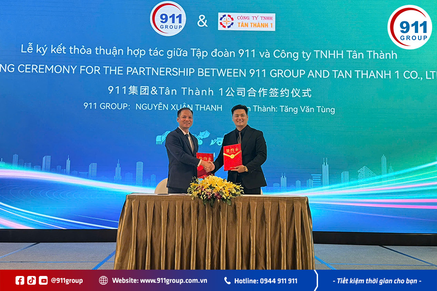 Ký kết hợp tác giữa Tập Đoàn 911 và Công ty Tân Thành 1