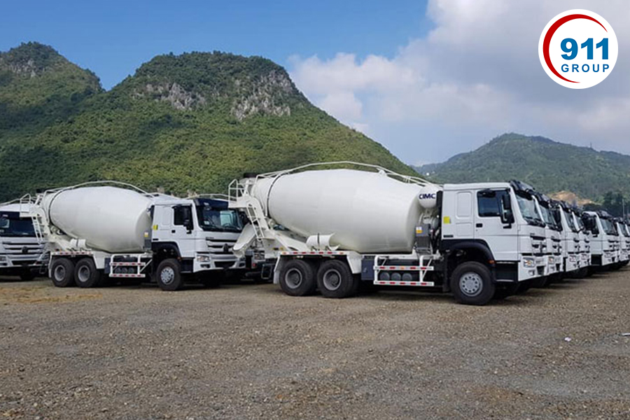 xe bồn chở bê tông