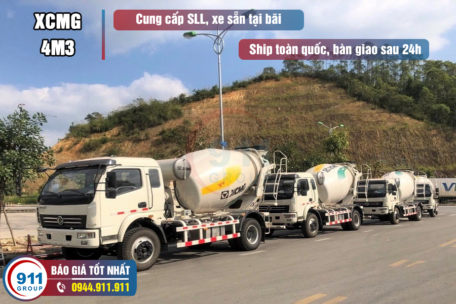 Xe trộn bê tông XCMG 4m3 xe cơ sở Dongfeng - 911Group.com.vn Xe Trộn Bê Tông Xcmg 4M3 Xe Cơ Sở Dongfeng - 911Group.Com.Vn