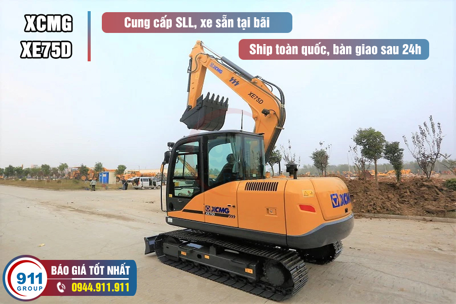 Máy xúc đào doosan bánh xích gầu 03 DX75