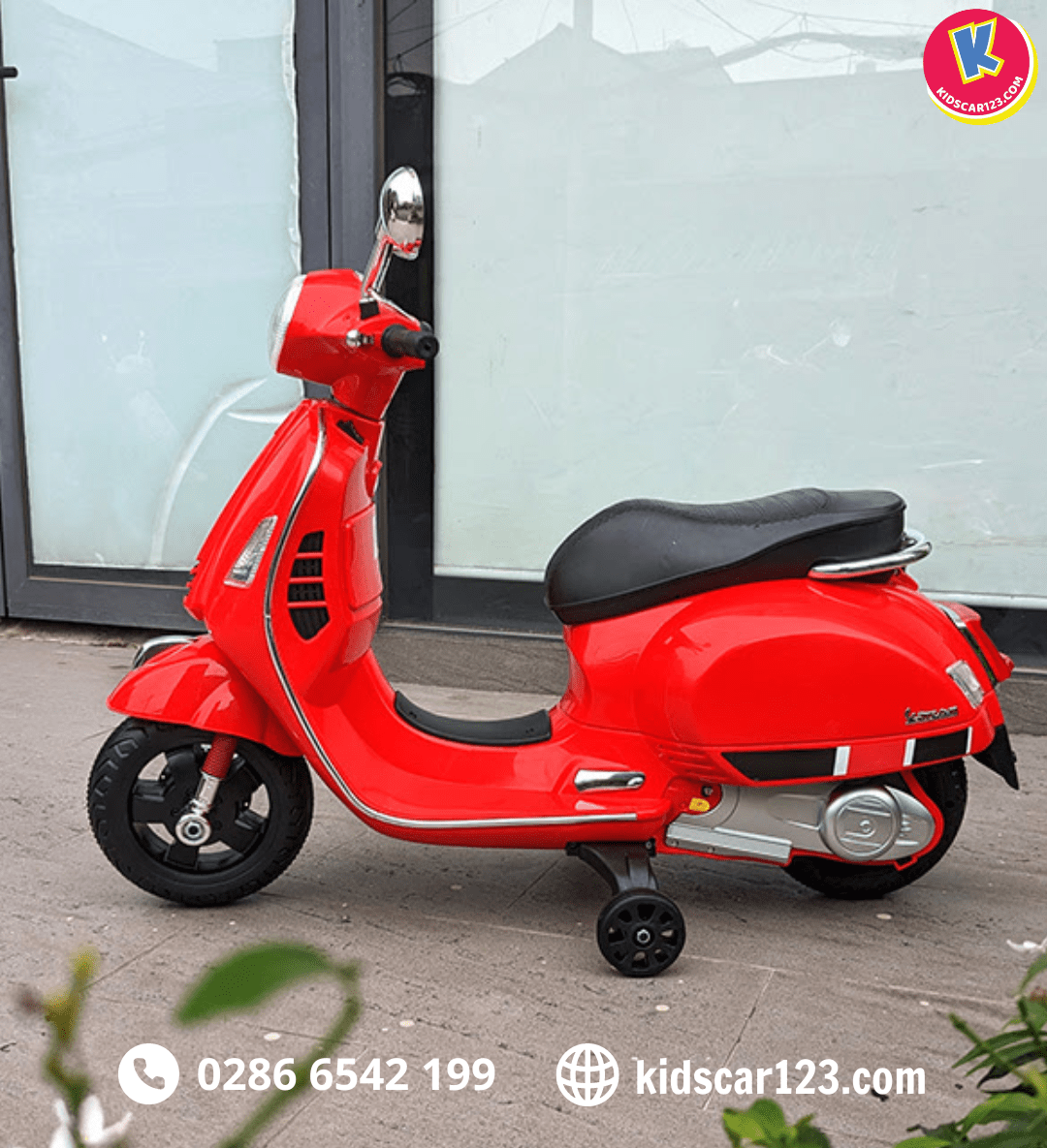 Xe điện mini cho trẻ em kiểu dáng Vespa