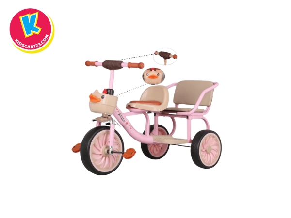Xe đạp 2 chỗ 3 bánh 212C cho trẻ từ 2 - 4 tuổi