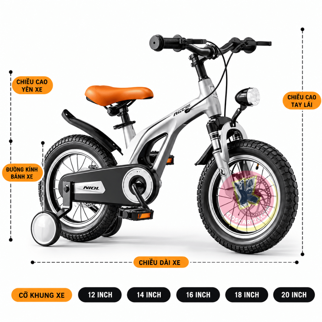 Hướng dẫn chọn kích thước xe đạp trẻ em 2 4 tuổi