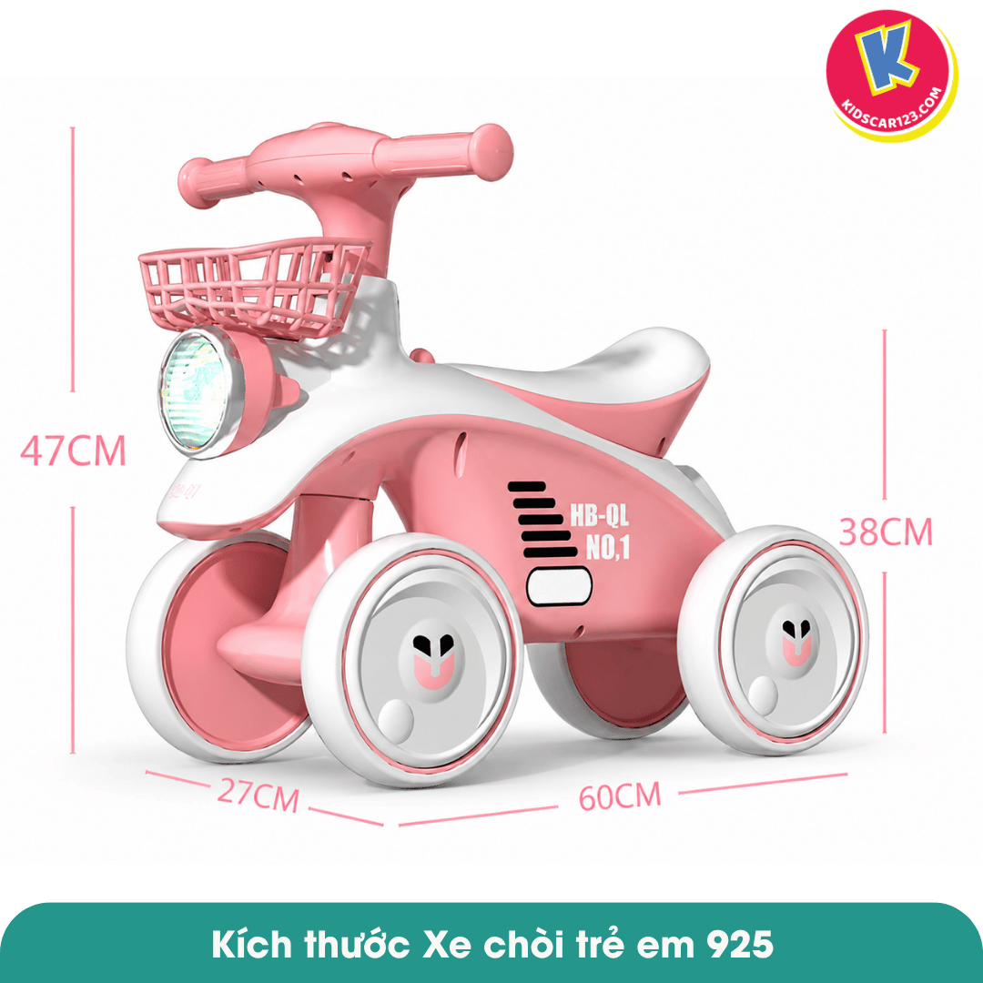 Kích thước xe chòi chân 4 bánh 925