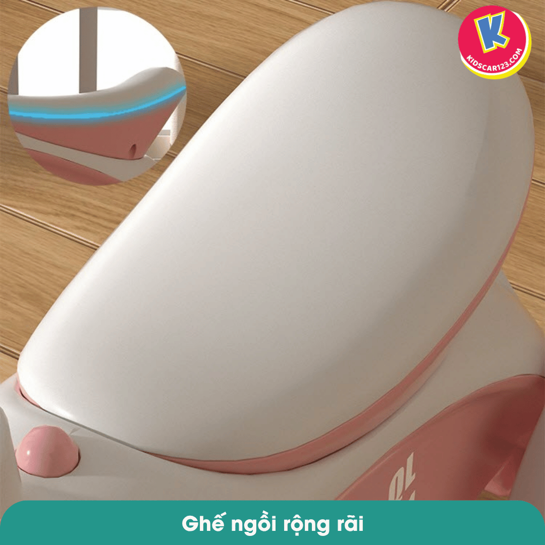 Ghế ngồi vuốt cong trên xe chòi chân thăng bằng