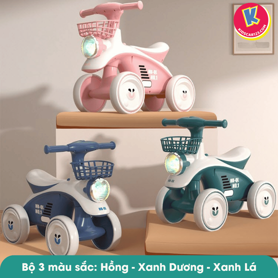 Bộ sưu tập 3 màu xe chòi chân cho bé mã 925 siêu đáng yêu