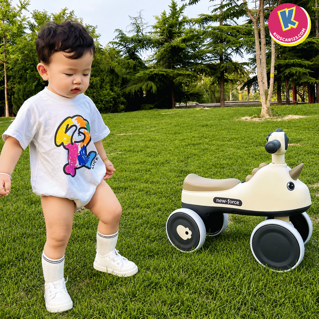 Bé vui chơi thoải mái cùng xe thăng bằng cho bé hình thú 6166