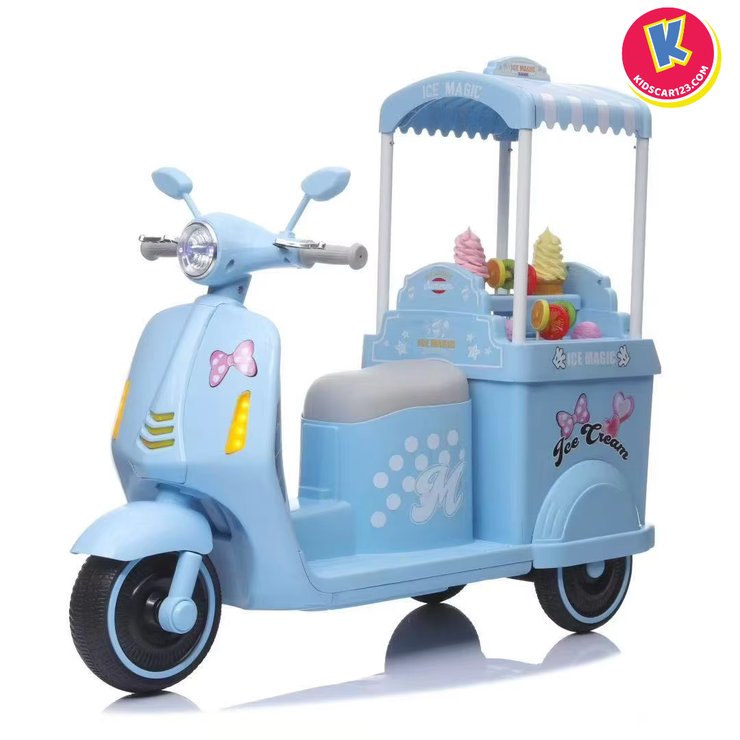 Xe máy điện cho bé trai màu Xanh Dương