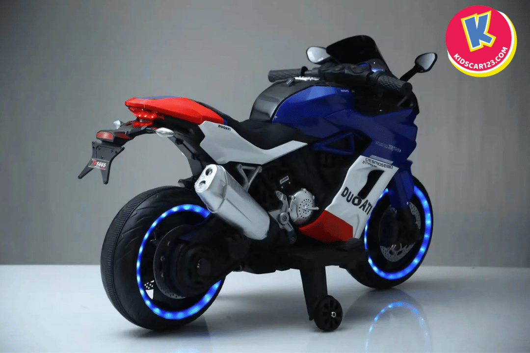 Hệ thống bánh xe phát sáng đèn LED của xe máy điện trẻ em