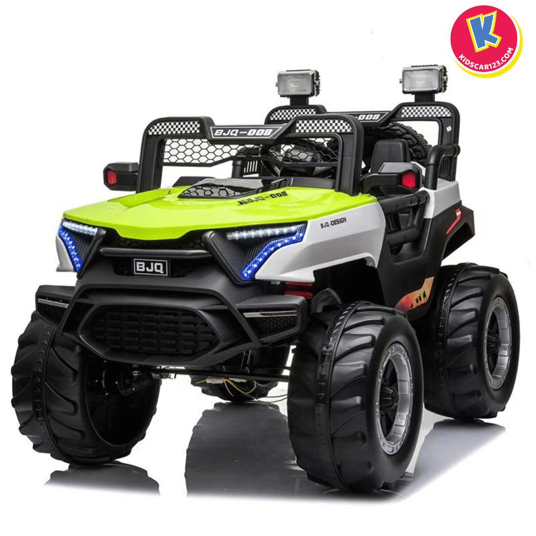 Màu xanh neon cực độc đáo của ô tô điện cho bé