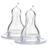 Hộp 2 núm ty silicone Dr.Brown's cổ thường Level 4 (9m+)