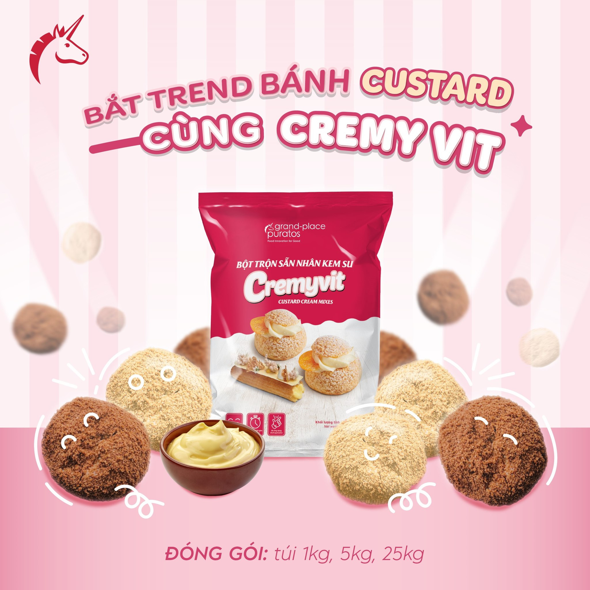 Công thức bánh custard