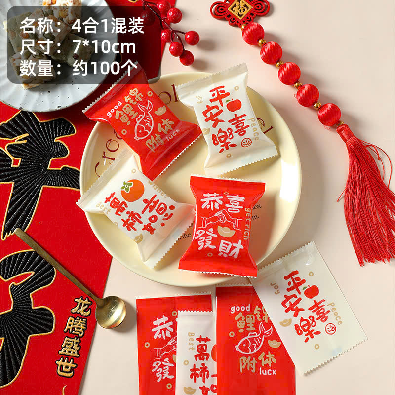 Túi hàn 7x10cm đỏ get rich - 100 túi